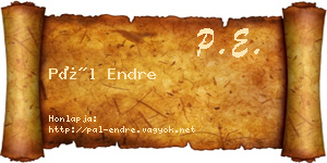 Pál Endre névjegykártya