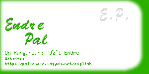 endre pal business card